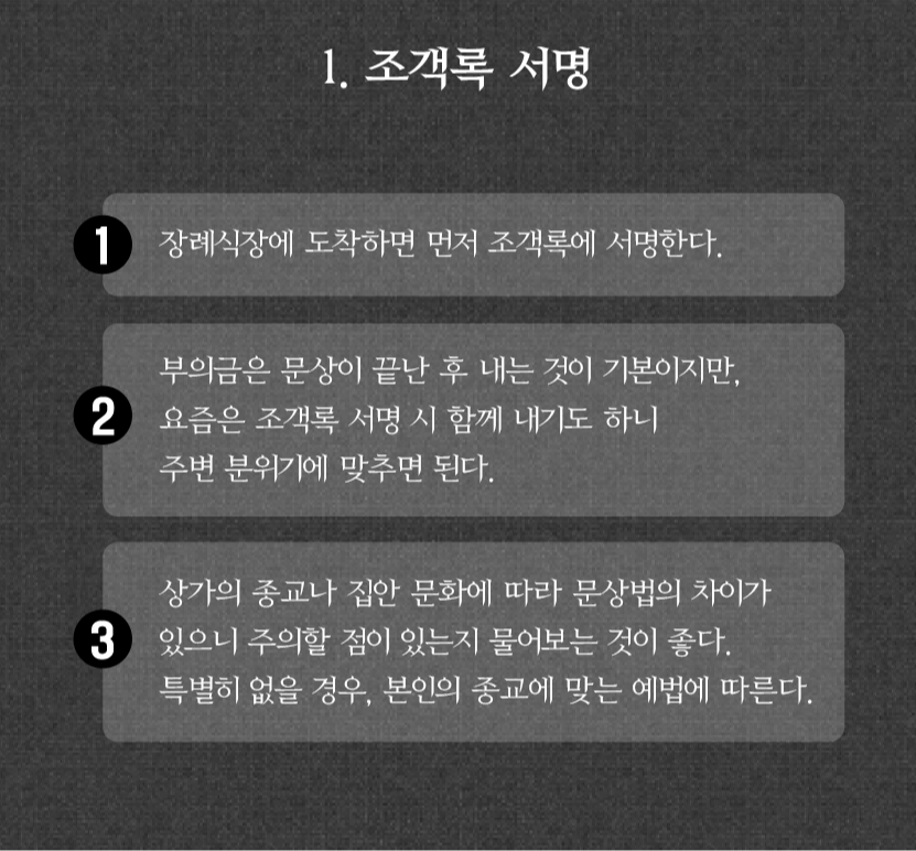 장례식장 조의금