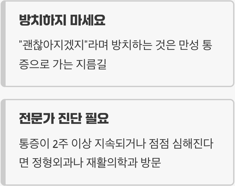 통증이 이미 시작되었다면?