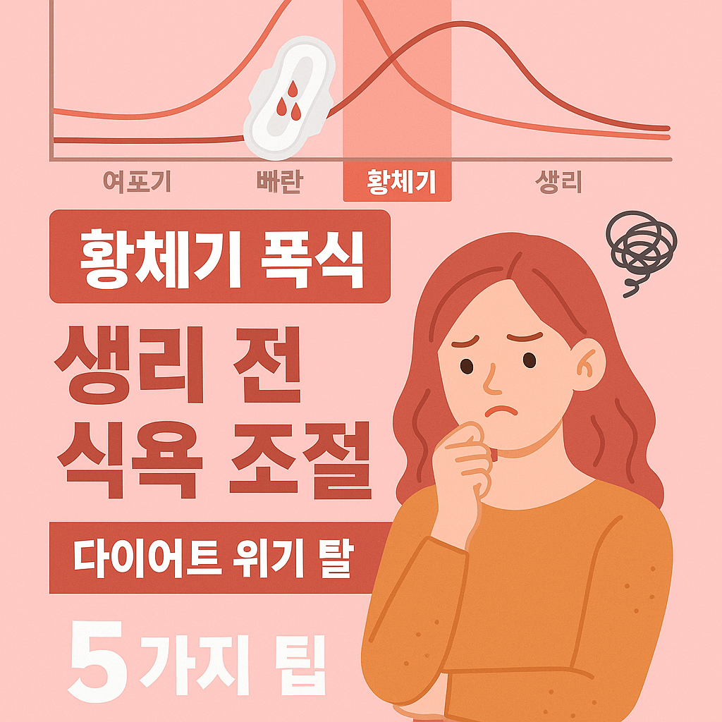생리 전 폭식, 참기만 할 수 없다면? 황체기 과식 욕구를 다스리는 5가지 실전 팁