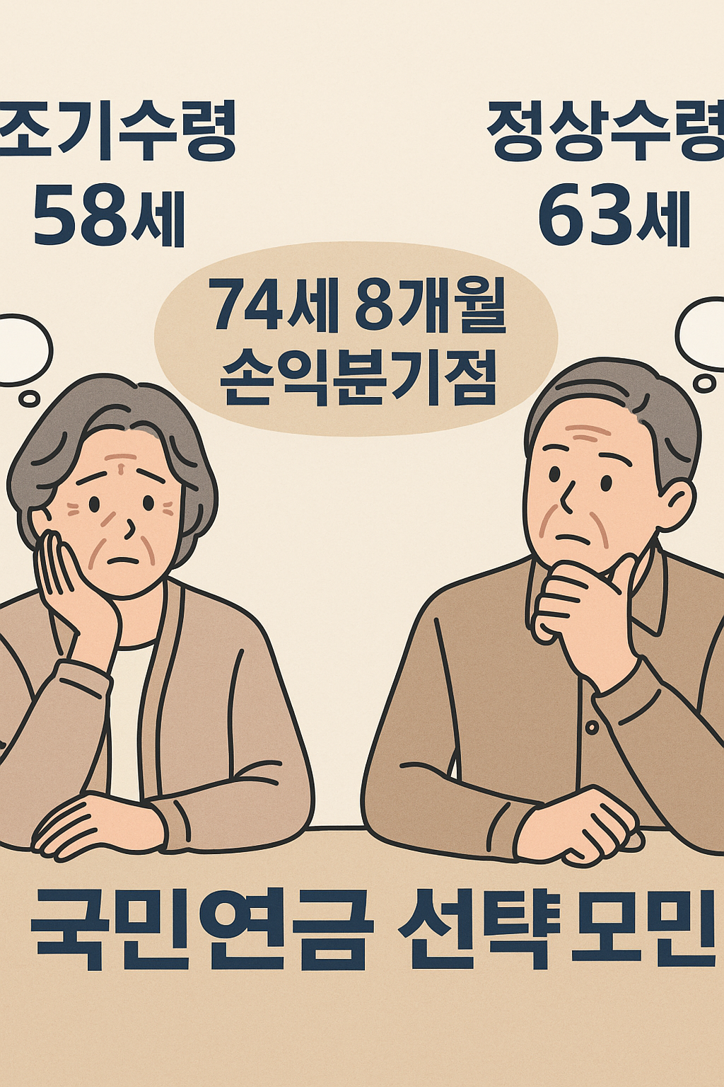 국민연금 조기수령 vs 정상수령, 뭐가 더 유리할까?
