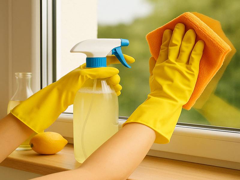 유리창 & 거울을 위한 천연세제 비율: 식초+레몬즙+물