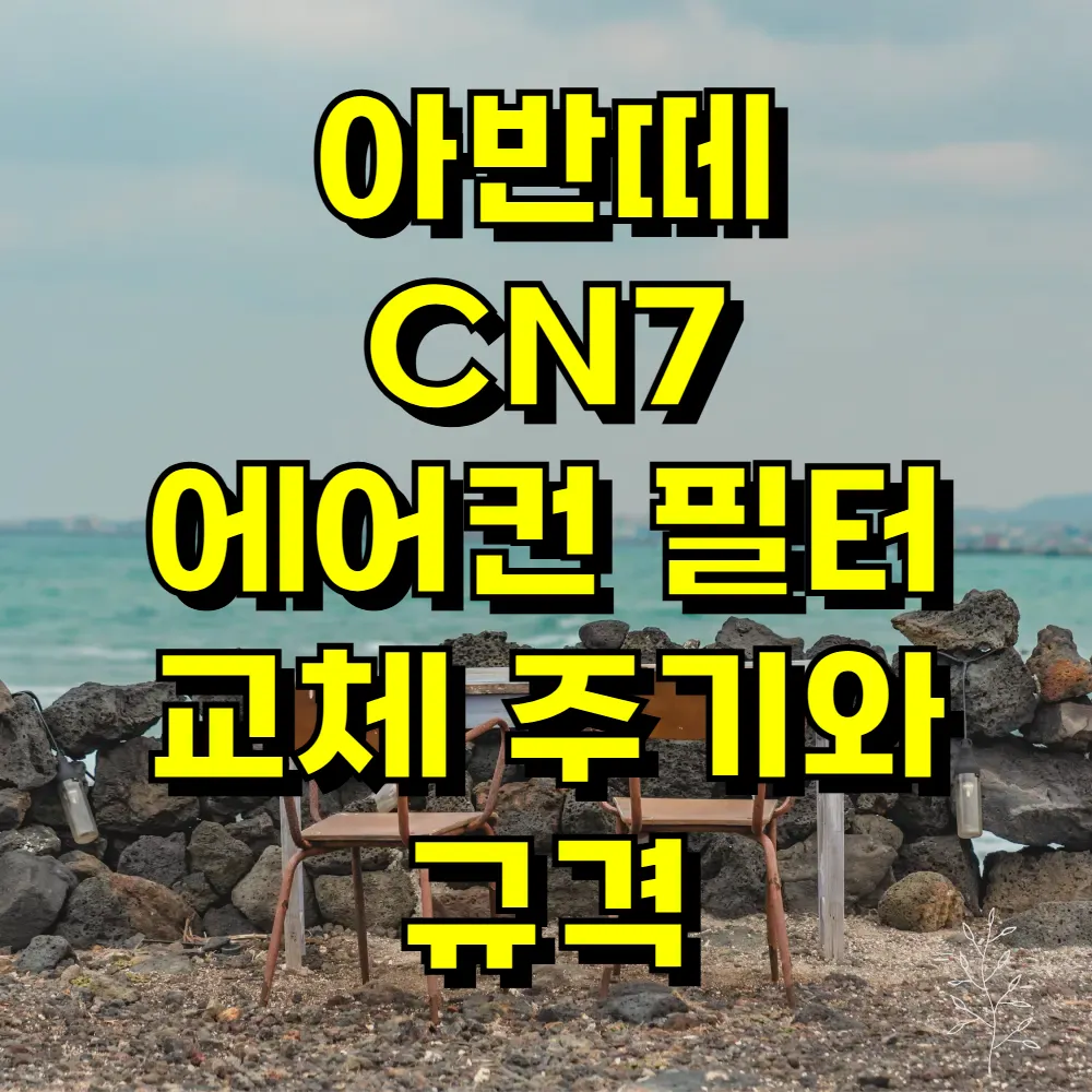아반떼 CN7 에어컨 필터 교체 주기와 규격