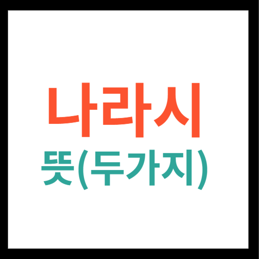 나라시 뜻