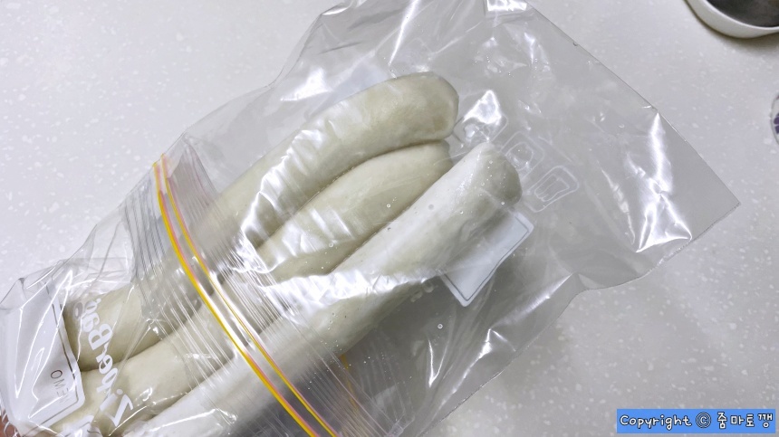 지퍼백-연결-가래떡-보관