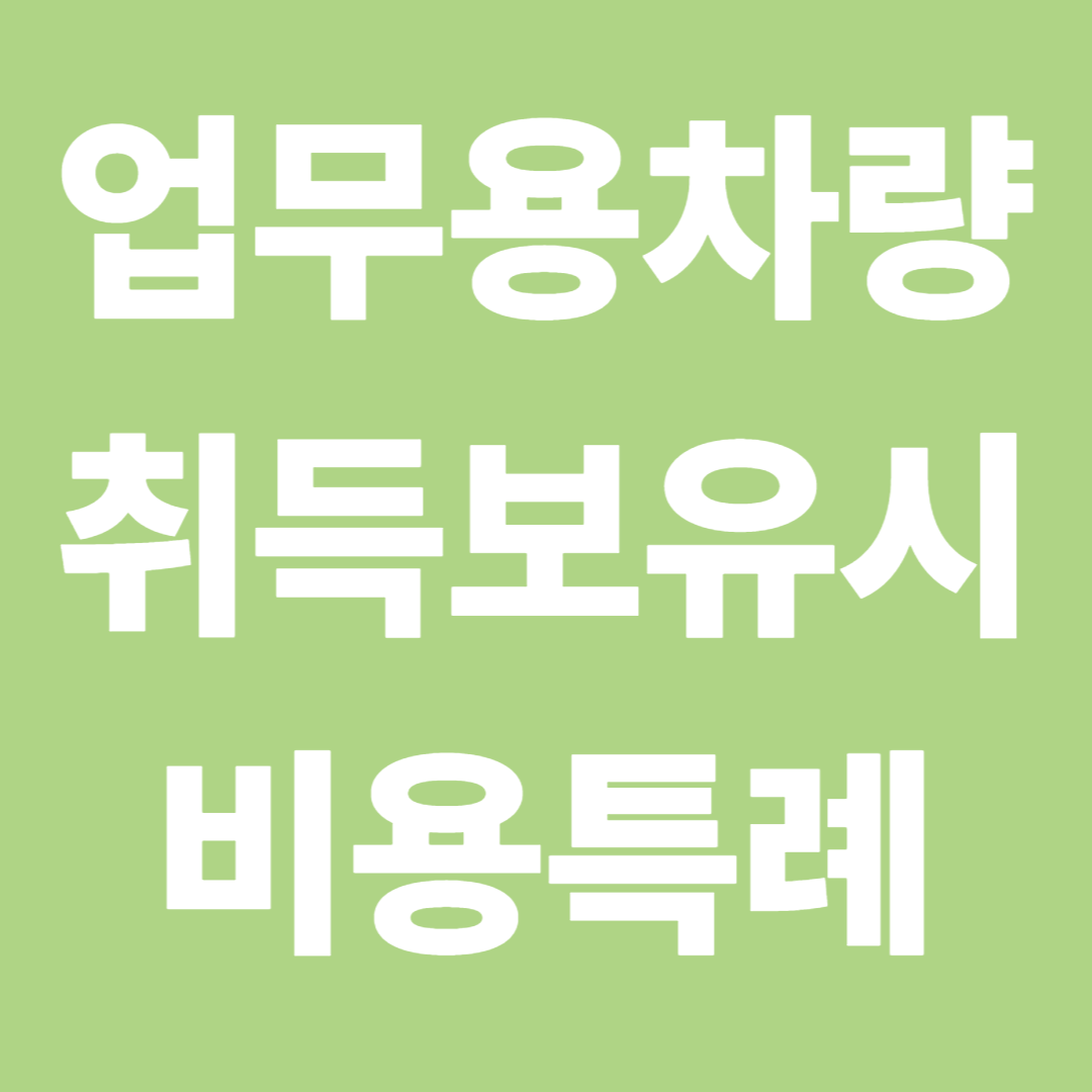 업무용차량비용특례