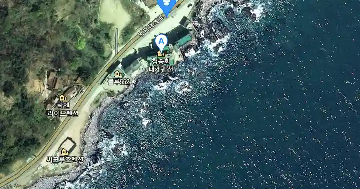 영덕-청송-대게-펜션-위성사진