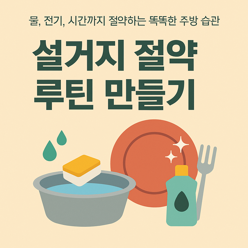 설거지 절약 루틴 만들기