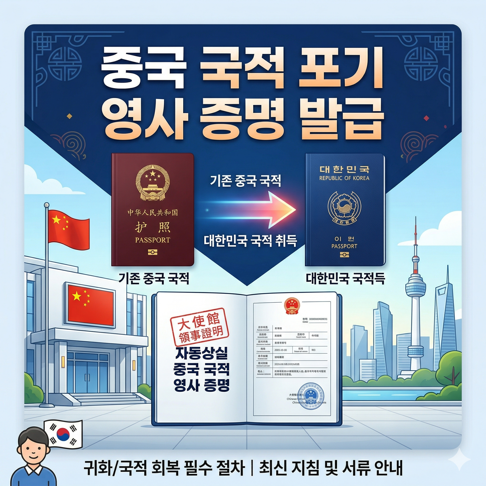 중국국적포기영사증명발급
