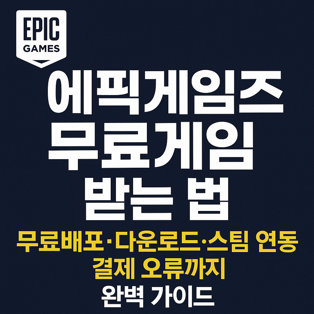 🎮에픽게임즈 무료게임 받는 법｜무료배포&middot;다운로드&middot;스팀 연동&middot;결제 오류까지 완벽 가이드