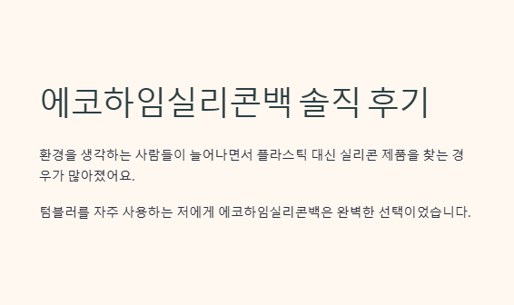 에코하임실리콘백