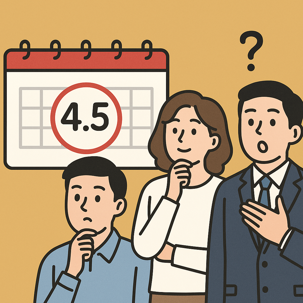 4.5일제 관련 사진