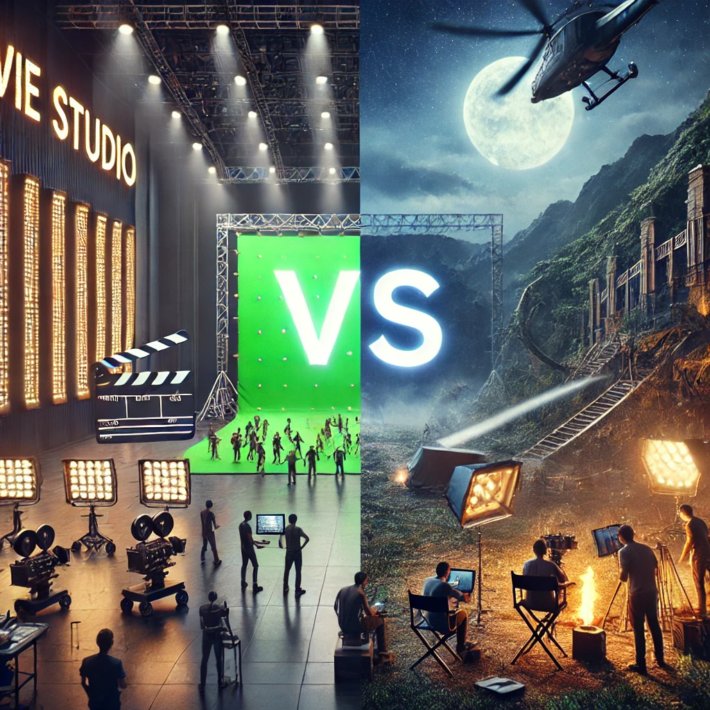 대형 스튜디오와 현지 촬영 사진