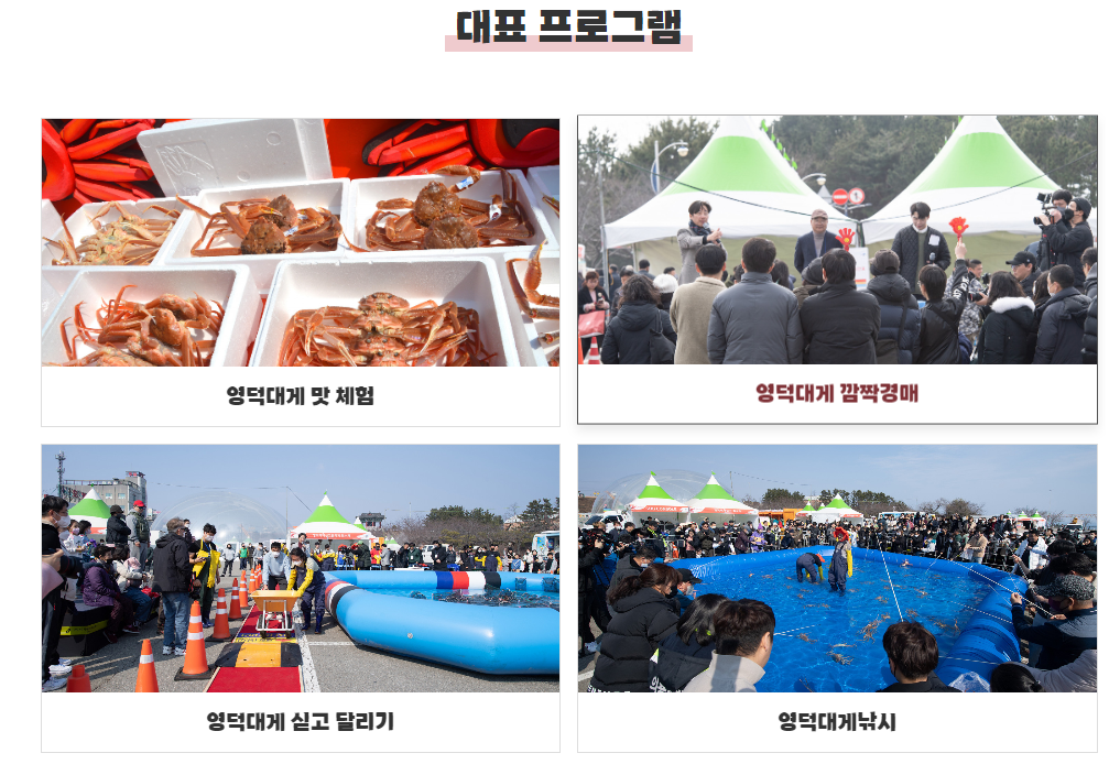 영덕대게축제, 대게의 천국 바로가기