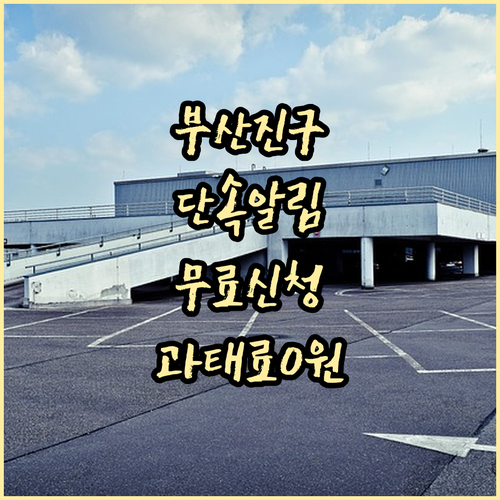 부산진구 주정차단속알림 서비스 무료 ..