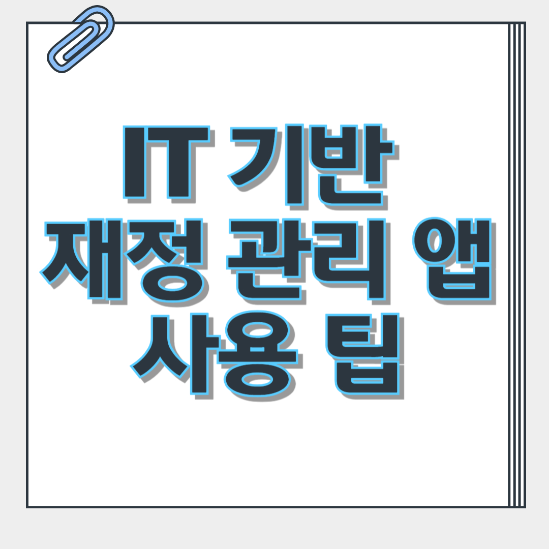 IT 기반 재정 관리 앱