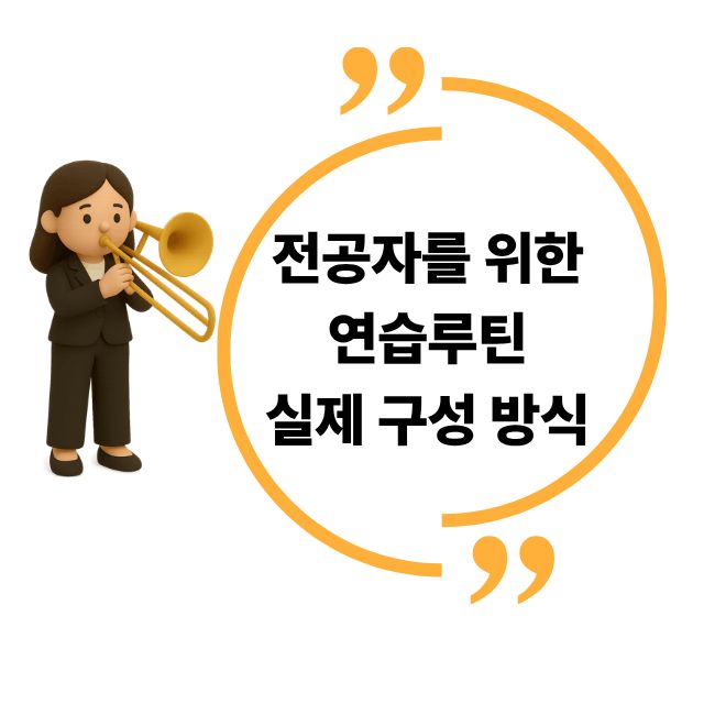 트롬본 연습 루틴 실제 구성방식 관련 사진