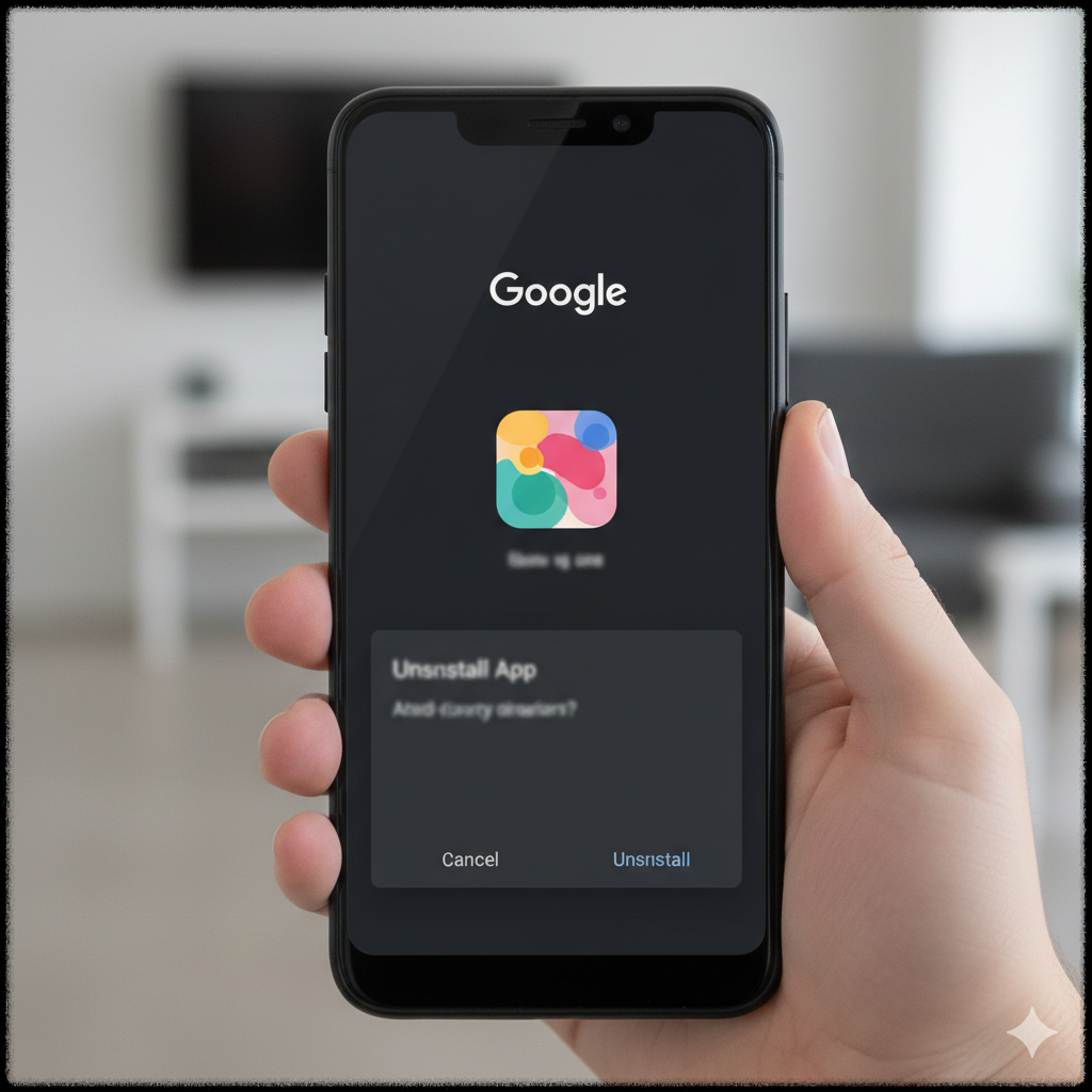 문제가 되는 앱을 삭제하는 안드로이드 설정 화면