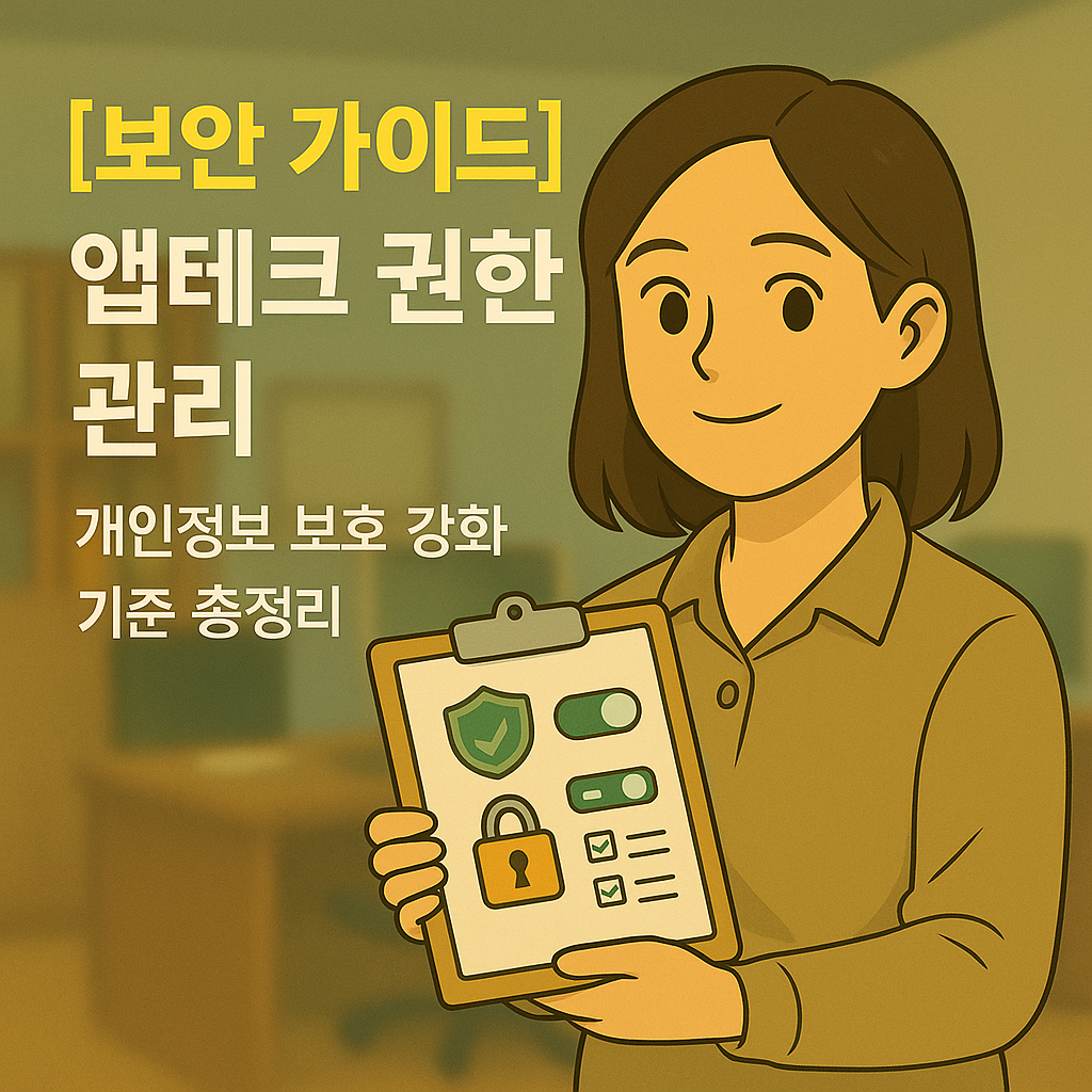 [보안 가이드] 앱테크 권한 관리 ｜ 개인정보 보호 강화 기준 총정리