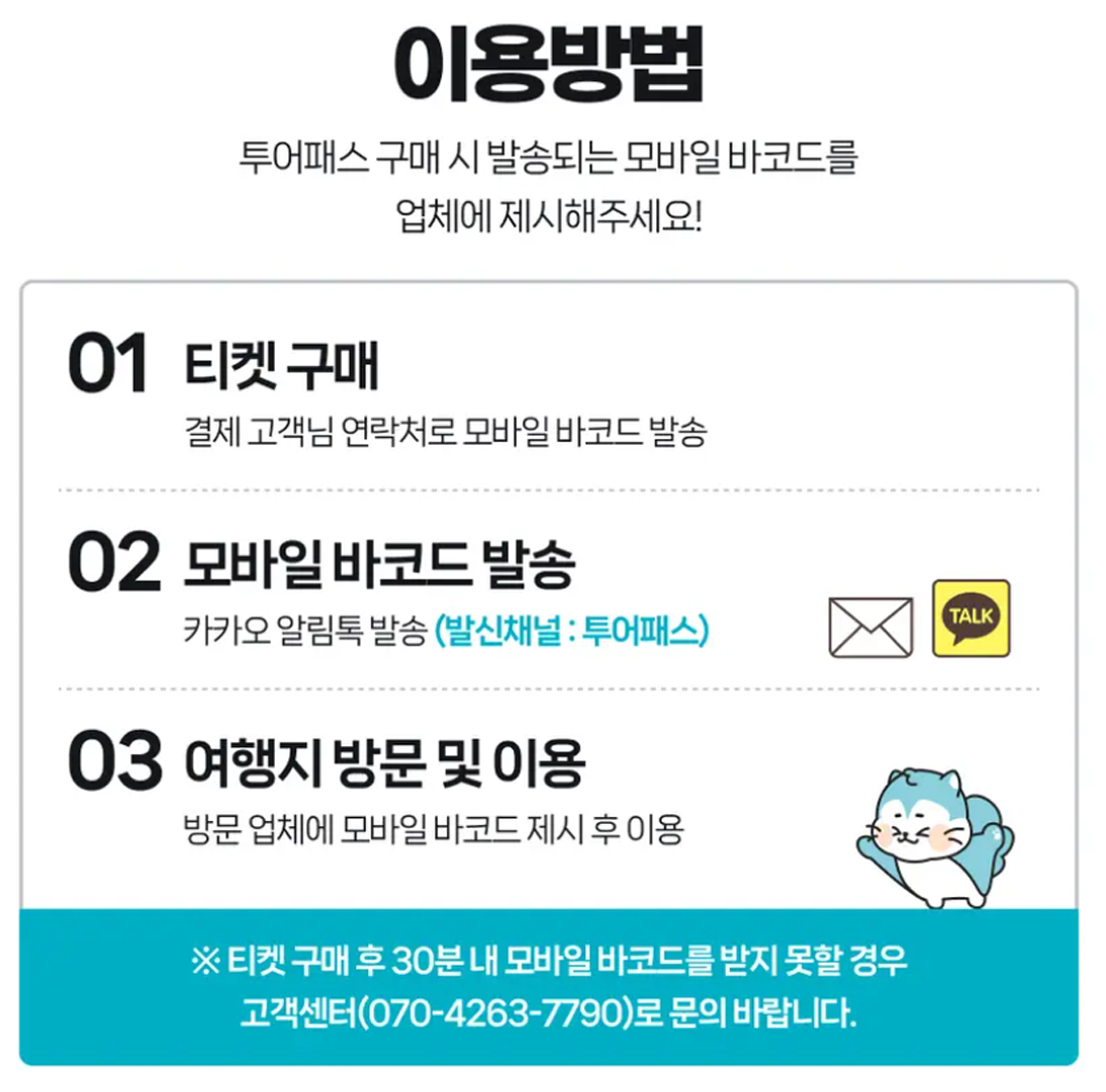 투어패스 이용 방법, 출처 : 투어패스