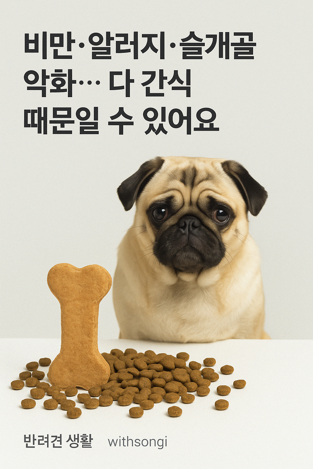 간식때문에 슬개골 악화가 올수 있어요