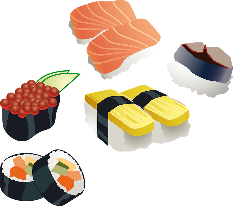 다양한 식재료의 스시