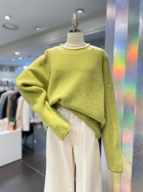 ab.f.z ab f z ab f z 미미 라운드 골지 루즈핏 니트 AEY1HW34B