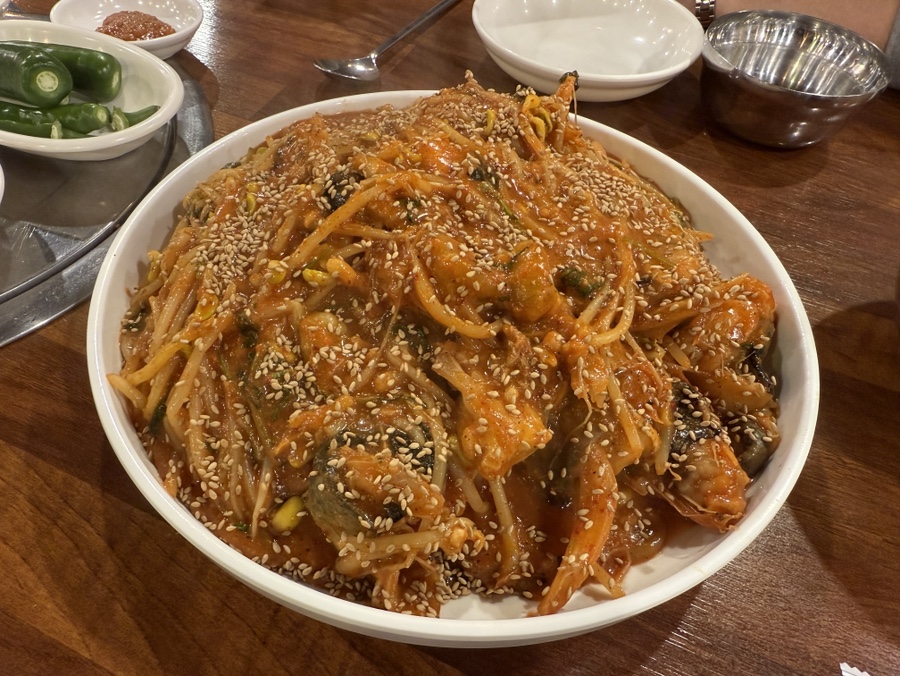 부산 부전동 청진동아구찜 아구찜 비주얼 양념 가득한 모습
