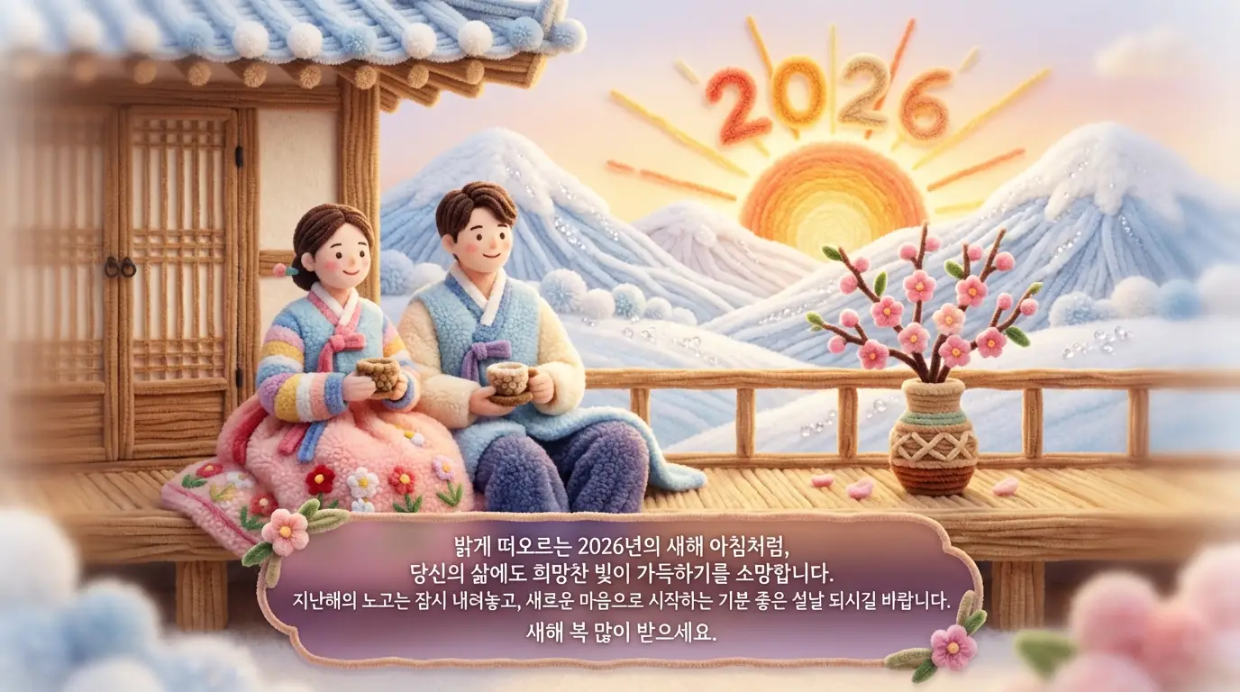 떠오르는 붉은 해를 보고 있는 부부 이미지
