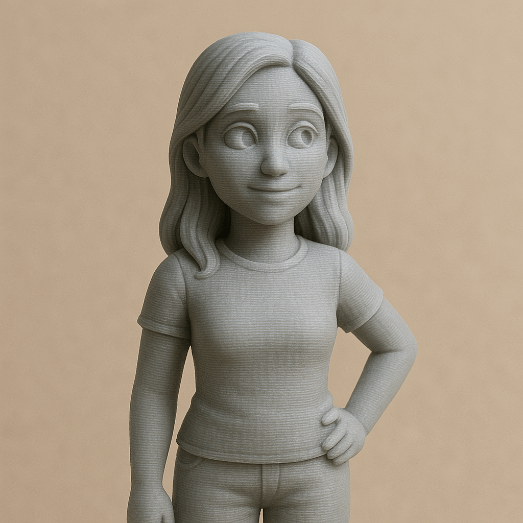 3d로 출력된 여성 피규어