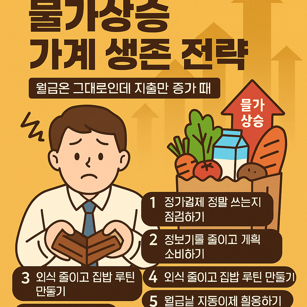 월급은 그대로인데 지출은 폭증?! 물가상승 속 가계 생존 전략 7가지