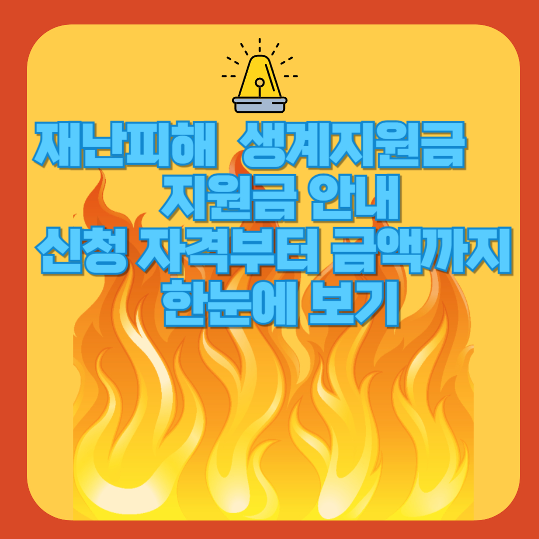 2025 산불 피해자 지원금 총정리
최대 187만 원