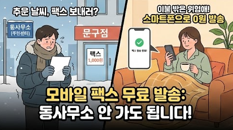 모바일 팩스 무료 보내는 법