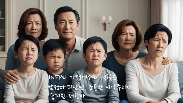 INFP의 가정에서의 역할은 감정의 피난민, 조용한 이상 주의자, 숨겨진 저항자에 관한 그림