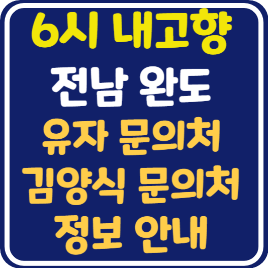 6시 내고향 완도 유자, 김양식 문의처 정보 안내