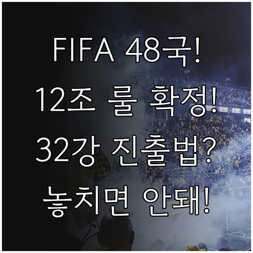 FIFA 48개국 월드컵 12개 조 ..
