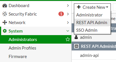 Create a REST API Admin