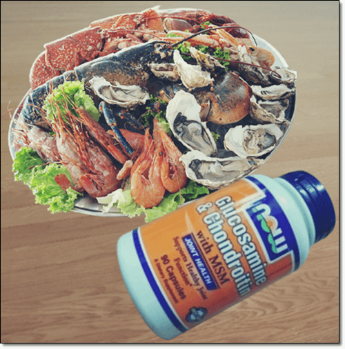 글루코사민 콘드로이친 음식과 보충제 