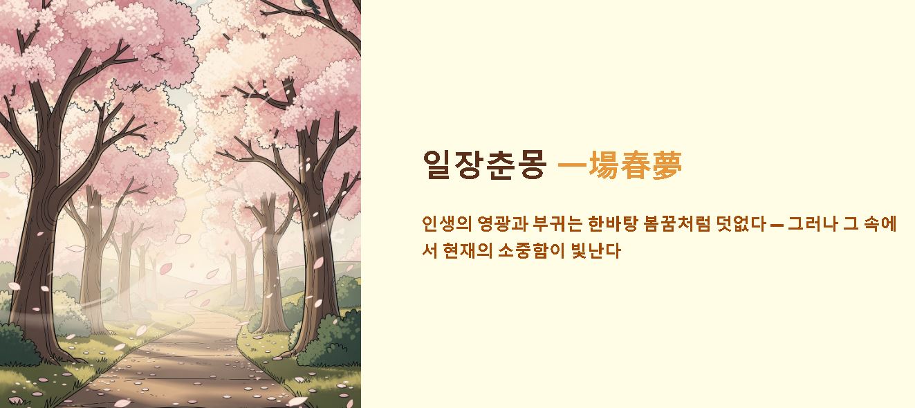 일장춘몽 뜻 유래