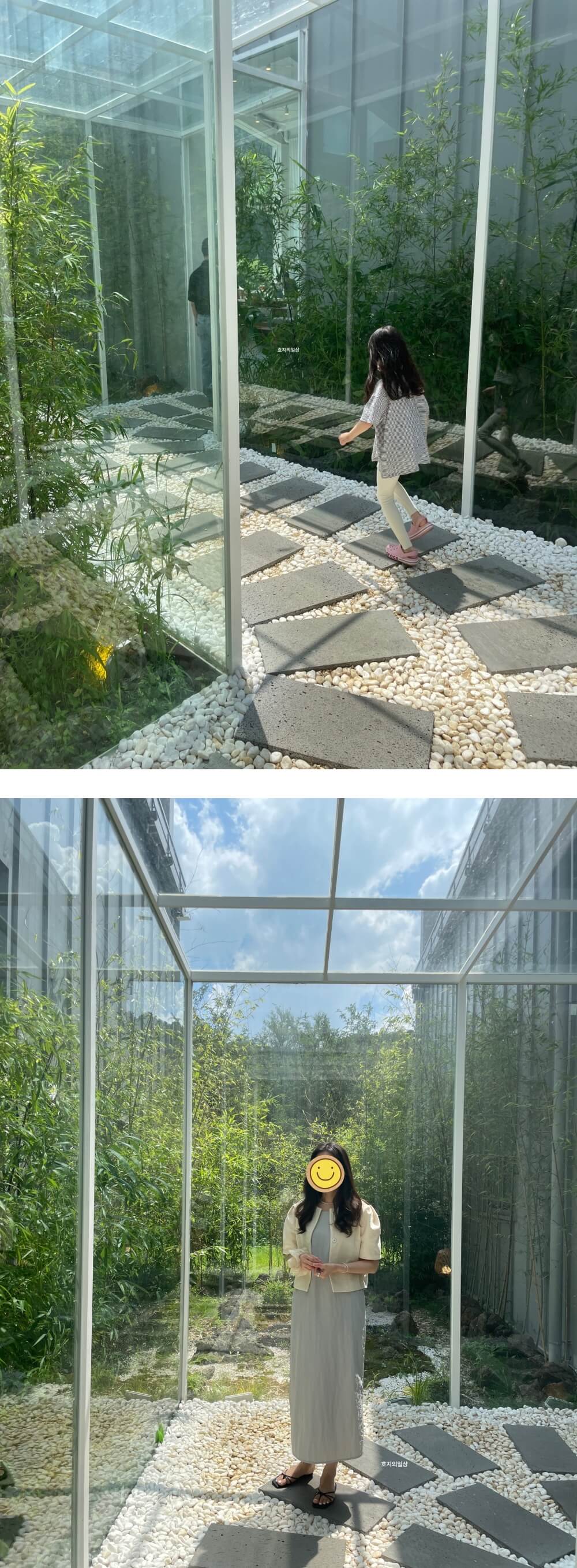 용인 신상 디저트 카페 기로띠 - 유리 통로 정원뷰 포토존