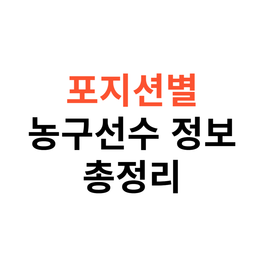 포지션별 농구선수
