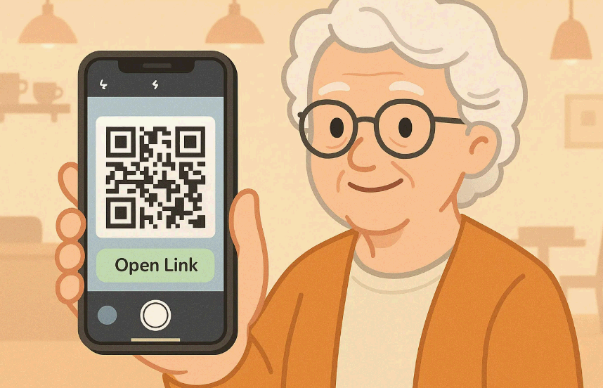 QR코드 찍는 방법 – 시니어 전용 스마트폰 가이드