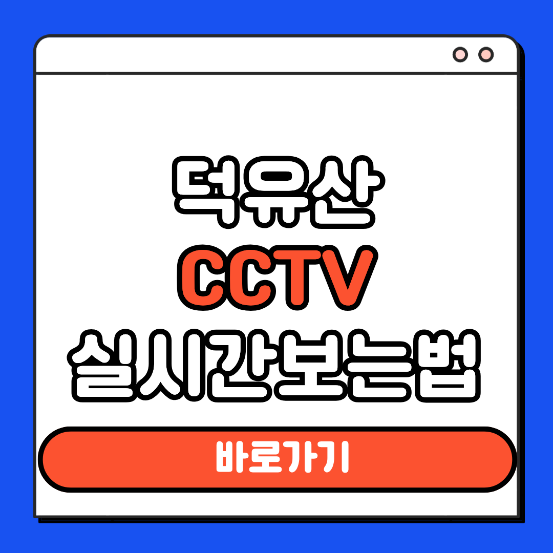 덕유산 CCTV 실시간 확인방법