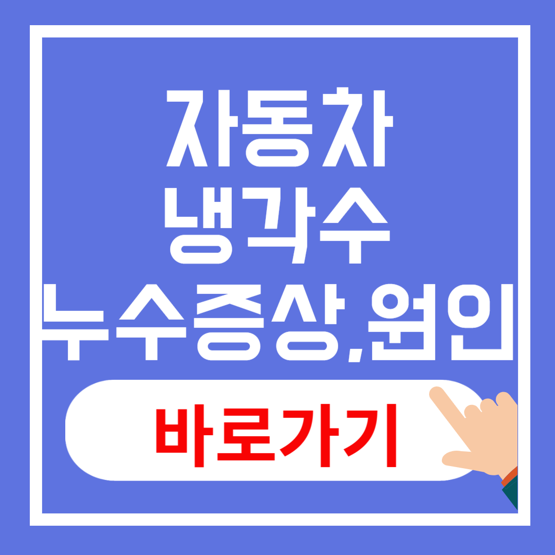 자동차 냉각수(부동액) 누수 원인, 해결 방법