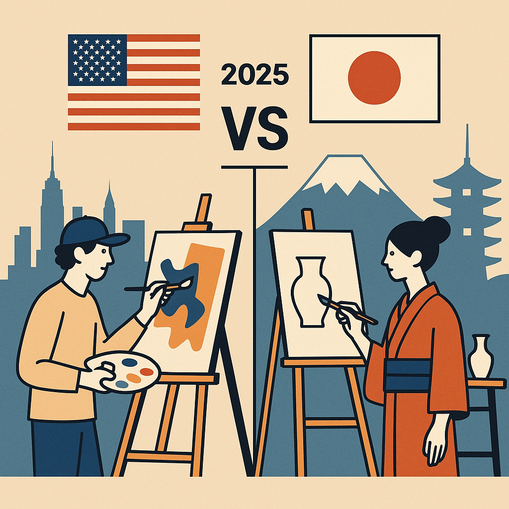미국 예술 VS 일본 예술