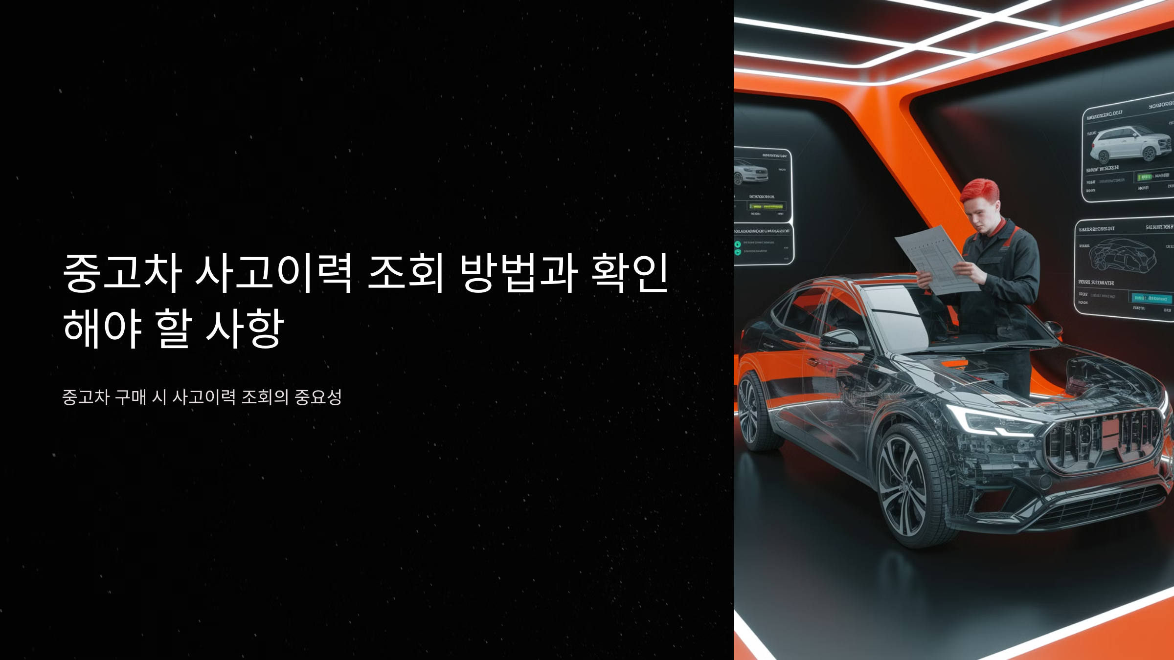 중고차 사고이력 조회 방법과 확인해야 할 사항