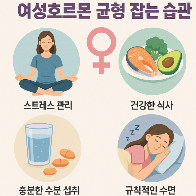 여성호르몬 균형을 위한 방법들 관련 이미지