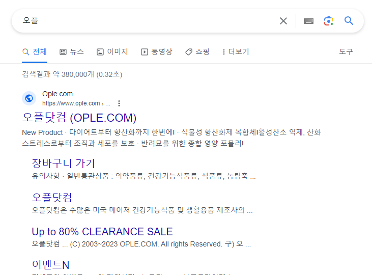 구글에서 오플 사이트 찾는 법