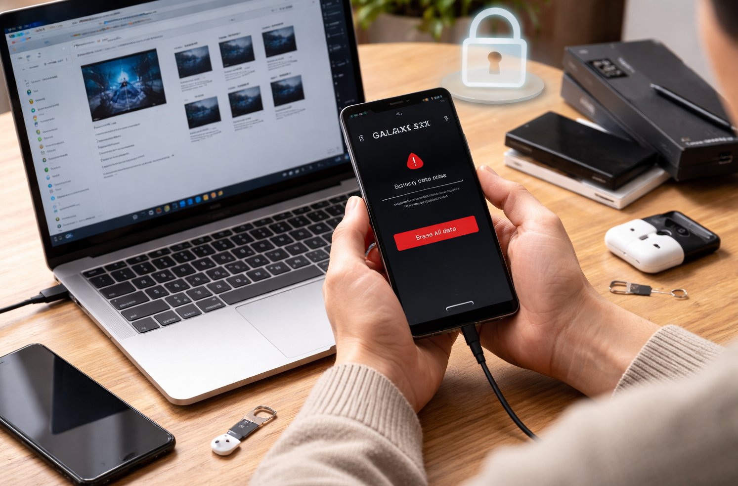 갤럭시 중고 판매 전 초기화 관련 사진
