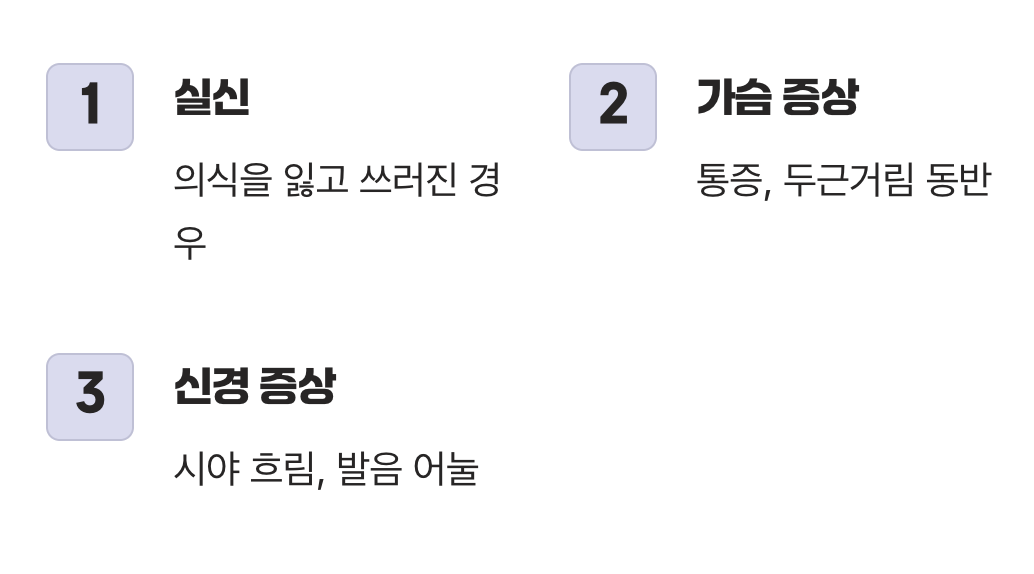 이럴 땐 반드시 병원에 가야 해요