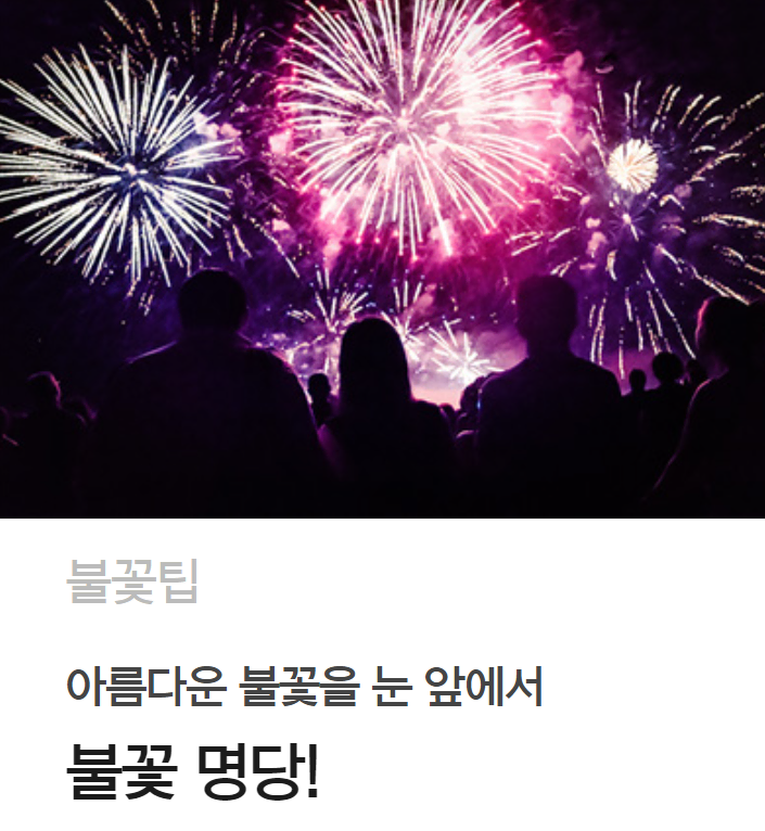 여의도 불꽃축제 명당 숨은명당